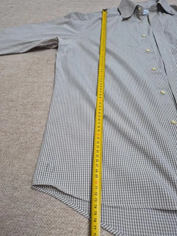 Lacoste Camisa Vintage Quadrados Bege Tamanho 44 XL – photo 3